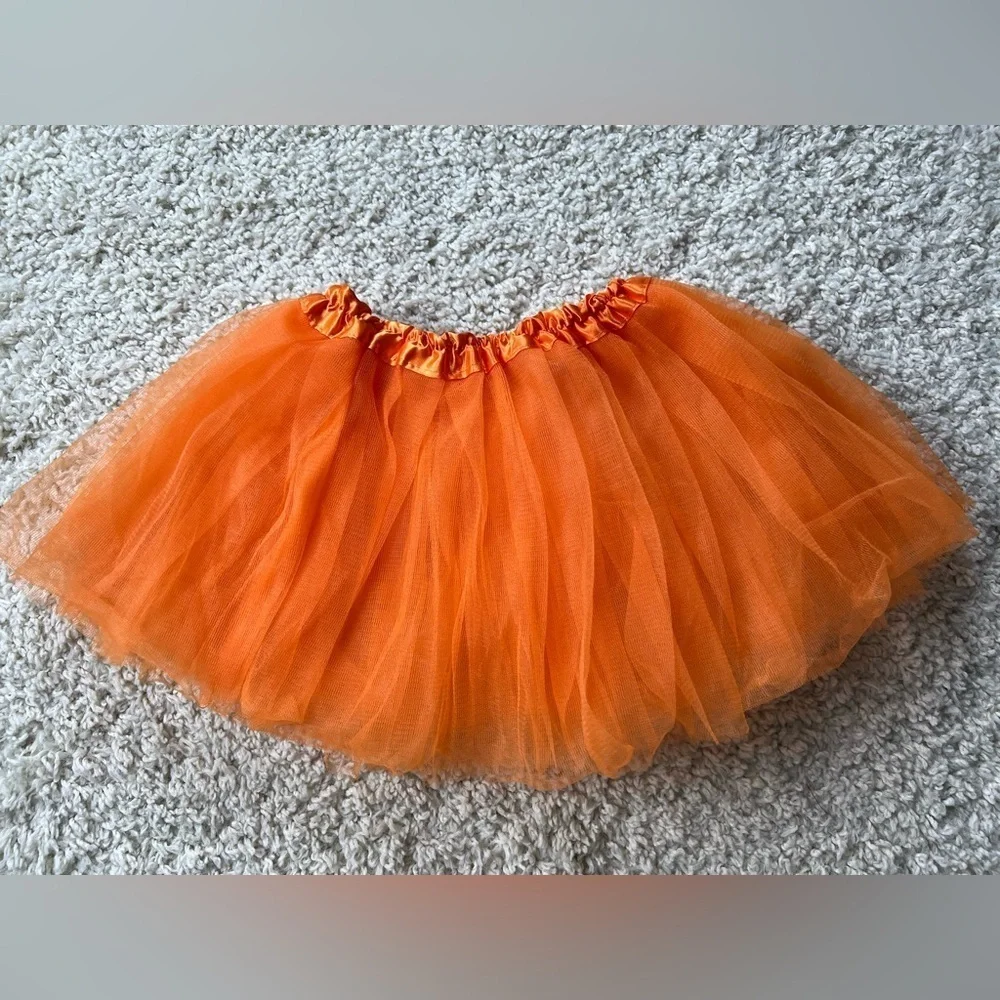 Orange Tutu and Chevron Leg Warmer + accessories Set
